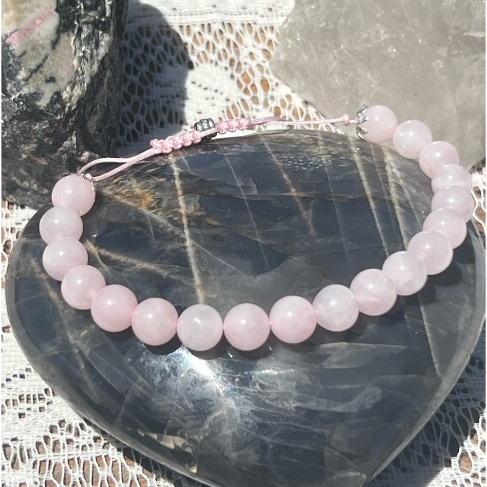 HM088 Rose Quartz Adjustable Bracelet